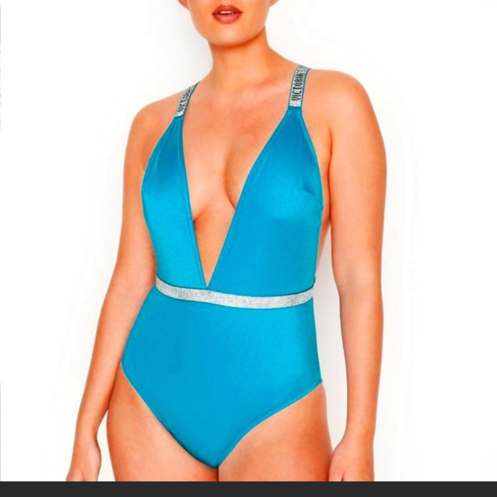 Victoria’s Secret Shine Plunge One-Piece Swimsuit